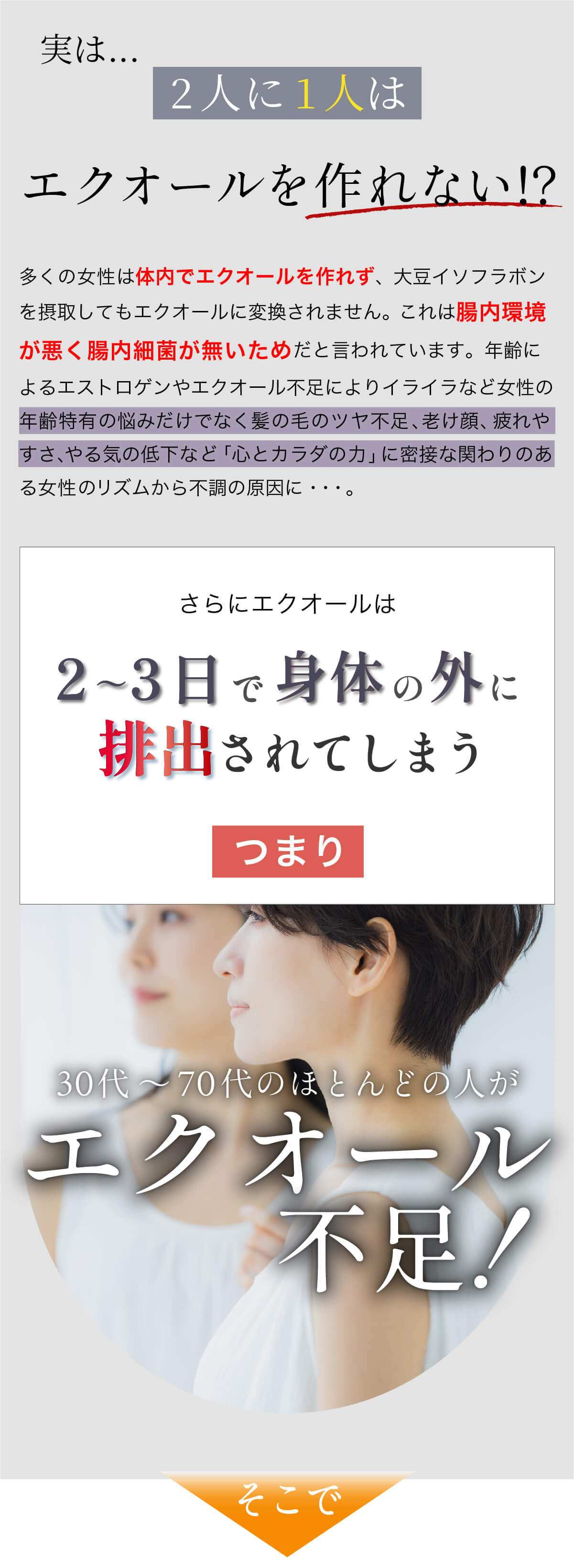 実は日本人の約半数はエクオールが作れません